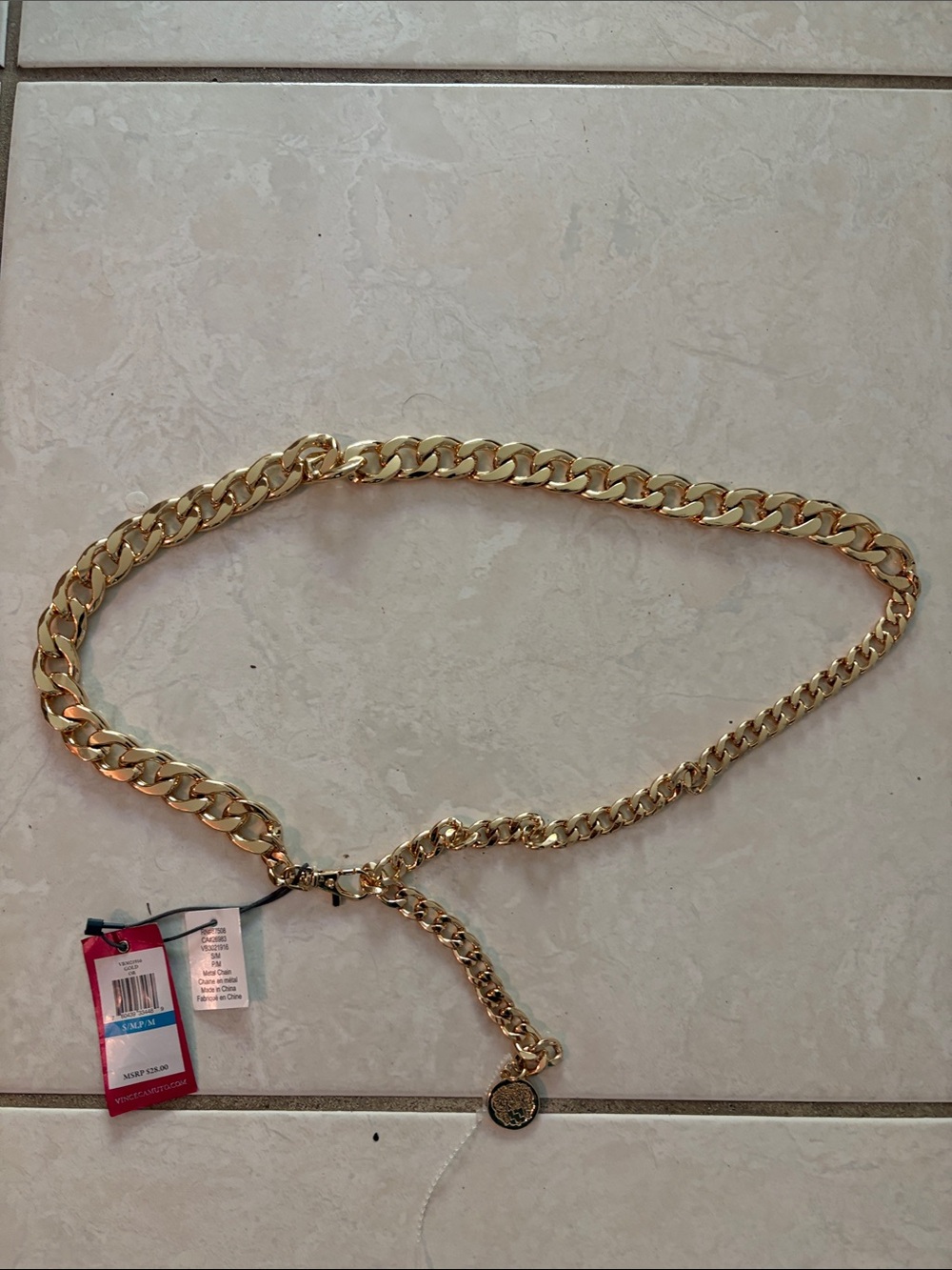 Vince Camuto Gold Chain-Link Waist Belt